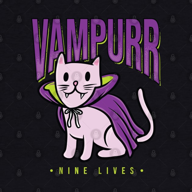 Funny Halloween Vampire Cat lover gifts by Planet of Tees